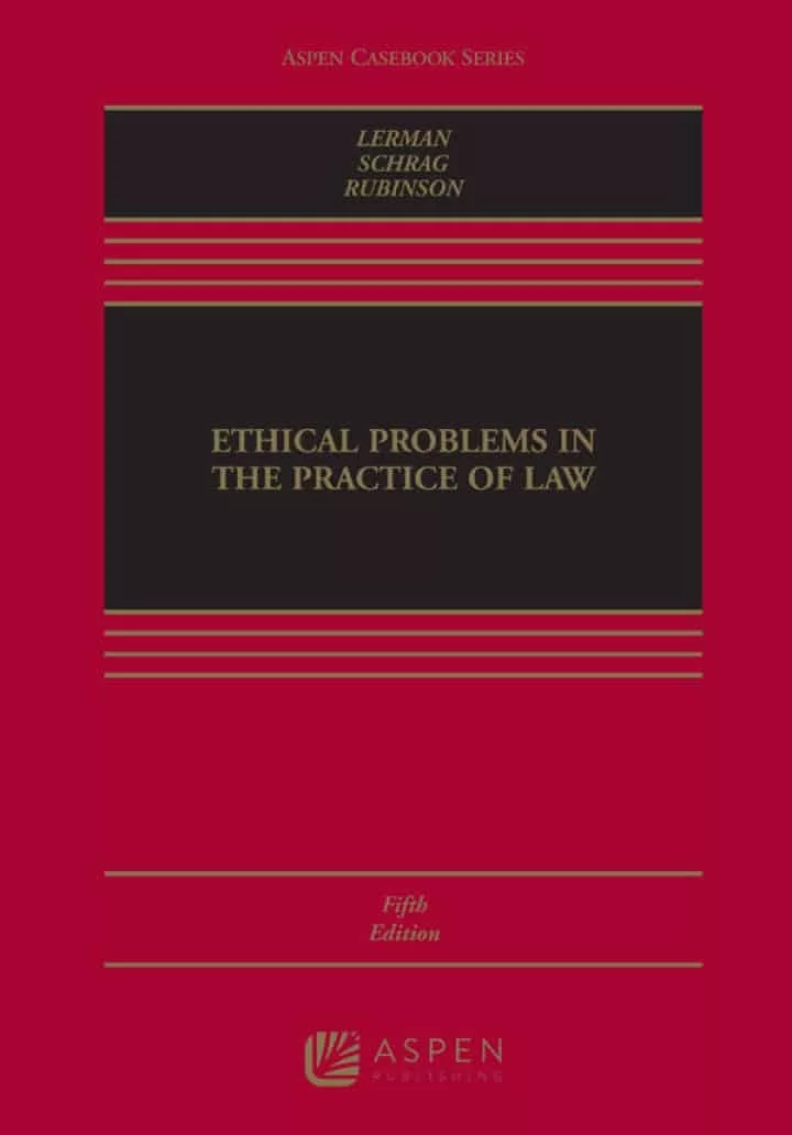 Ethical Problems in the Practice of Law (5th Edition) – PDF